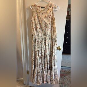 Eskandar Floral Sleeveless Maxi Dress